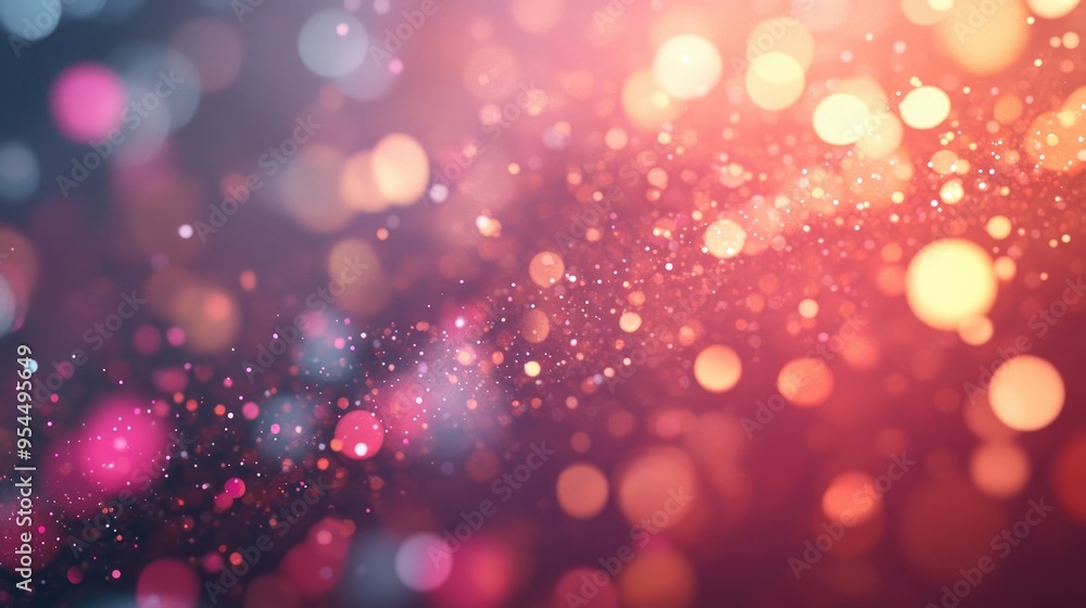 Poster Abstract texture with a light bokeh background in a 3D cartoon render