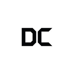 DC monogram logo design letter text name symbol monochrome logotype alphabet character simple logo