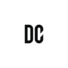 DC monogram logo design letter text name symbol monochrome logotype alphabet character simple logo