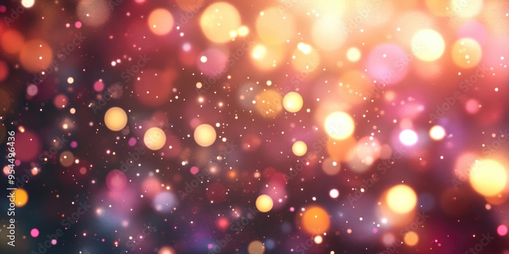 Fototapete elegant abstract background with bokeh lights and stars in a 3d cartoon rendering