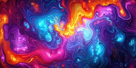 Fototapeta premium Abstract Swirling Pattern of Vibrant Colors