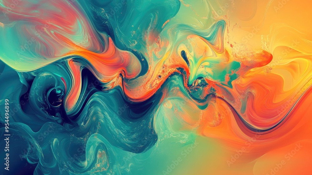 Poster vibrant abstract wallpaper featuring a dynamic design and unique patterns