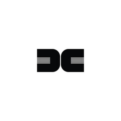 DC monogram logo design letter text name symbol monochrome logotype alphabet character simple logo