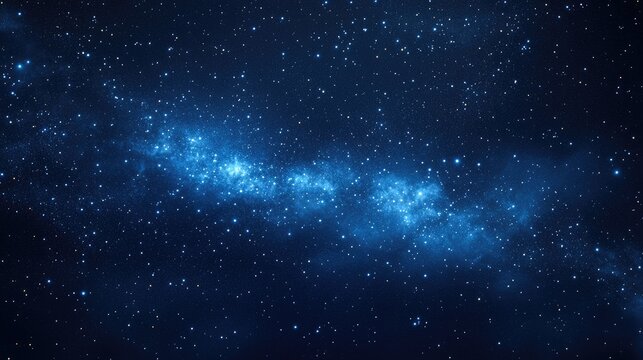 3D cartoon rendering showcasing a dark blue night sky filled with numerous stars and the Milky Way in the background