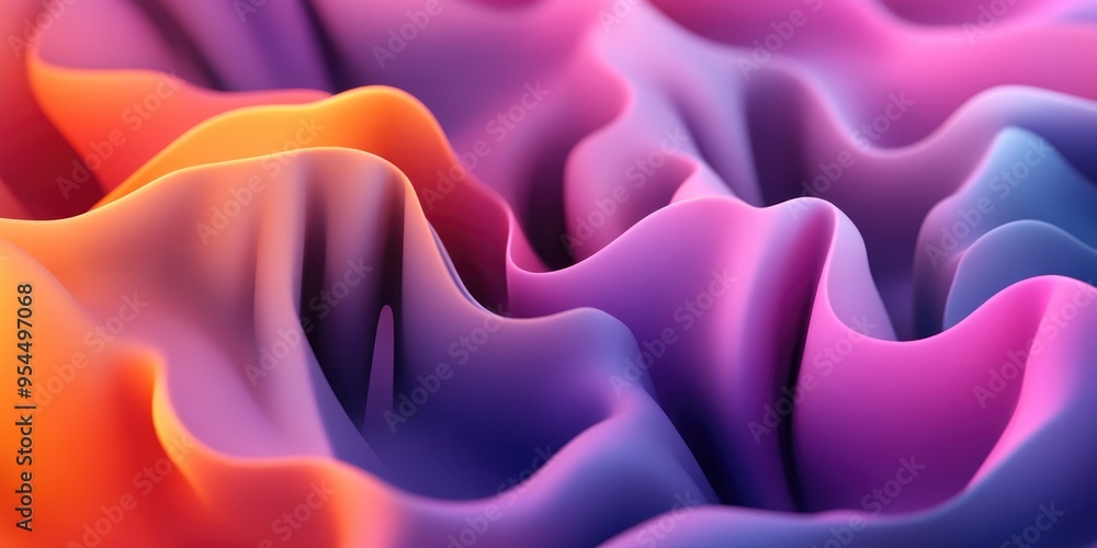 Poster Abstract color texture generated by a 3D cartoon rendering