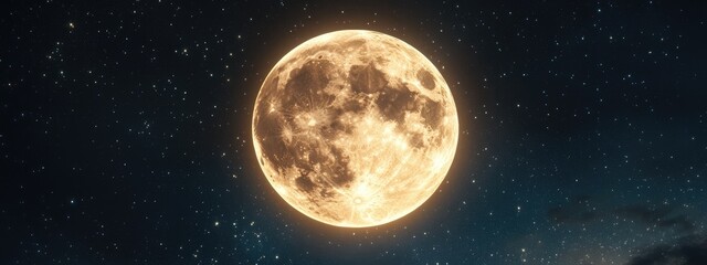 3D cartoon rendering of the super moon in November