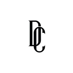 DC monogram logo design letter text name symbol monochrome logotype alphabet character simple logo