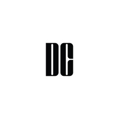 DC monogram logo design letter text name symbol monochrome logotype alphabet character simple logo
