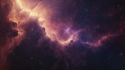 Fototapeta premium Nebula with stars dust and gas in a distant galaxy