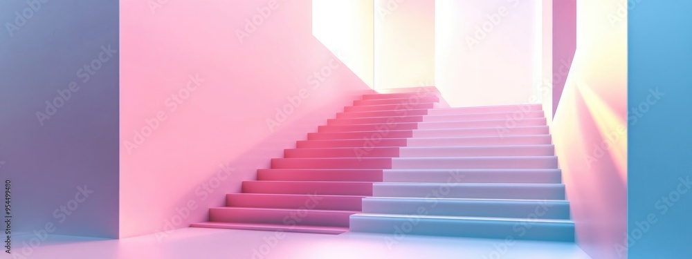 Aufkleber elegant minimalistic geometric background 3d illustration and rendering