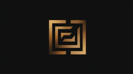 Obraz premium Elegant rectangular and square abstract geometric logo design concept featuring letter combinations