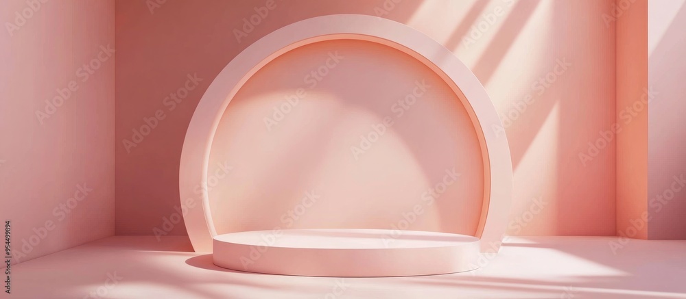 Leinwandbilder abstract background featuring a geometric podium for product presentation 3d rendering