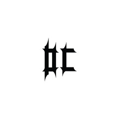 DC monogram logo design letter text name symbol monochrome logotype alphabet character simple logo