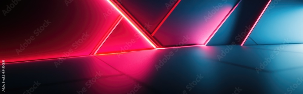Poster Minimalistic geometric abstract backdrop 3D rendering