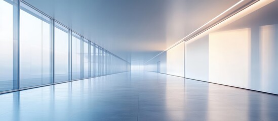 Modern Minimalist Office Space with Large Windows and Natural Light