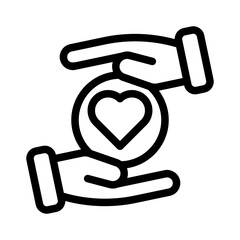 charity line icon