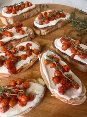 bruschetta with chickpeas 