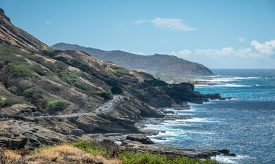 scenes at the coast of oahu hawaii on a sunny day