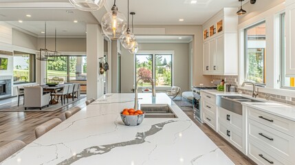 Countertops: Essential kitchen surfaces for food prep and cooking, made from materials like granite, quartz, or laminate, offering both functionality and style.
