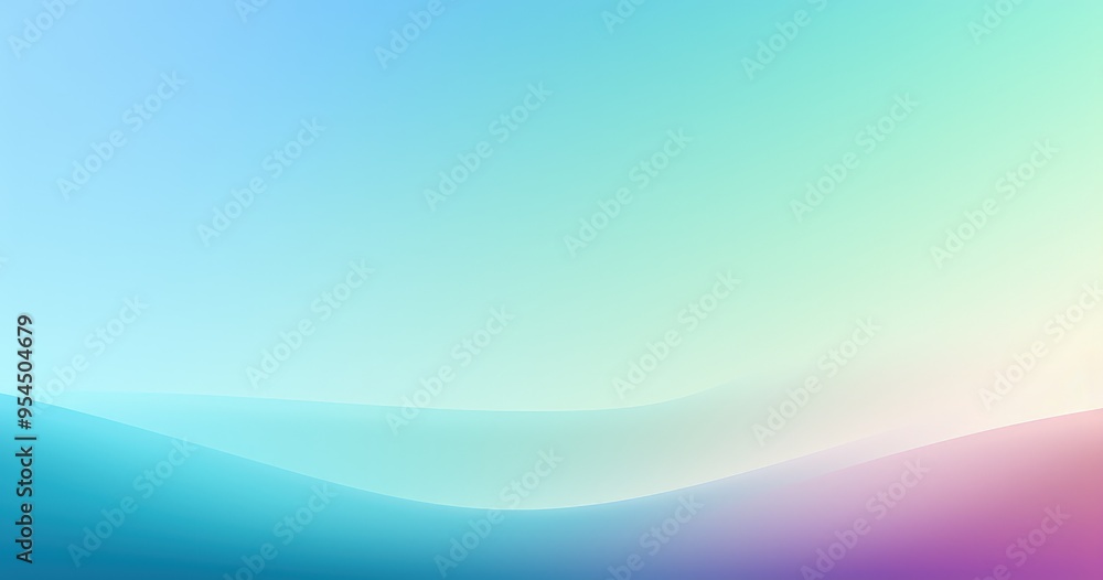 Poster a smooth gradient background with soft waves in pastel colors.