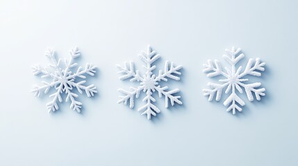 Crystal Clear Winter Wonderland - Snowflakes and Icicles 3D Elements on Clean Background for Seasonal Design Concepts