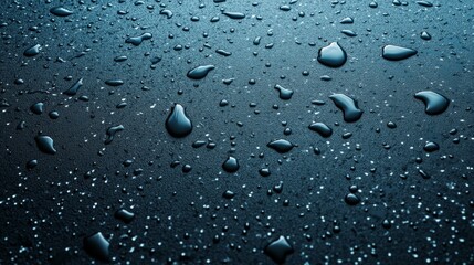 Moody 3D Render of Rainy Day with Raindrops and Puddles - Atmospheric Scene with Melancholic Vibes for Graphic Design