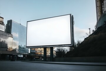 Obraz premium digital billboard with a white screen