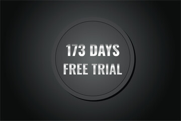 173 day free trial banner design. 173 days free banner background
