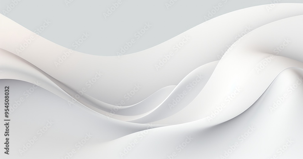 Aufkleber a smooth, flowing abstract design with soft curves and gradients in a light color palette.