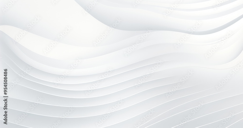 Poster abstract white waves creating a smooth, modern background texture.