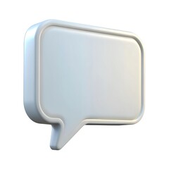 Fototapeta premium minimalistic 3d dialog cloud on white background