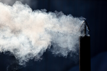 Smoke from a chimney as an abstract background