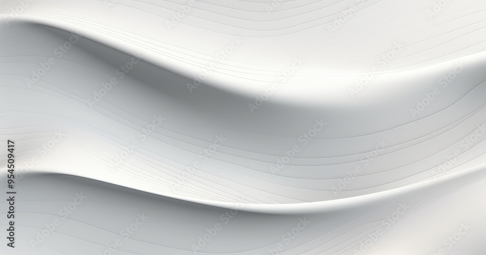 Poster smooth, flowing white fabric texture with subtle lines, creating a serene visual effect.