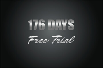 176 day free trial banner design. 176 days free banner background
