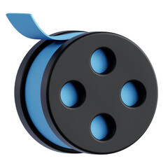 film reel 3d graphic illustration