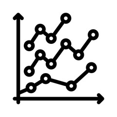 line graph line icon