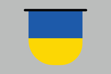 Ukraine flag, Flag of Ukraine, Flag Ukraine vector, Ukrainian flag symbol, The color of the original, Stock vector illustration
