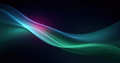 Naklejka premium A smooth, colorful wave design on a dark background, ideal for digital graphics.