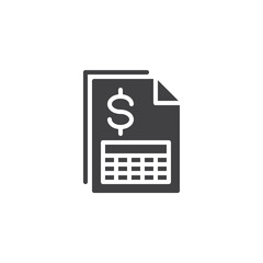 Document with dollar sign vector icon
