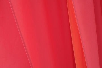 Red silk flags as abstract background.