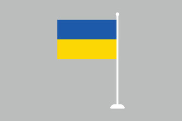 Ukraine flag, Flag of Ukraine, Flag Ukraine vector, Ukrainian flag symbol, The color of the original, Stock vector illustration
