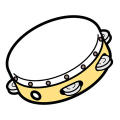 教育用楽器イラスト：タンバリン