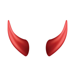 Isolated red devil horns designed for costumes and Halloween celebrations with a playful and spooky aesthetic during festive events
