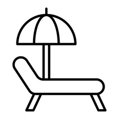 Beach Chair .line icon
