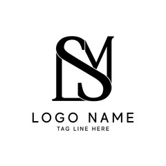 Initial Logo Design Letter LSM