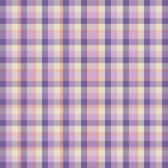 Seamless pattern of Scott fabrics. A gentle pastel plaid design that cozy and classic touch. This checkered pattern features soft, muted colors. Ideal for apparel, vintage-inspired or minimalist look.
