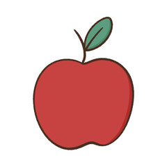 red apple illustration