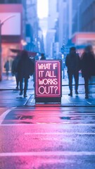 led street sign saying a motivational quote