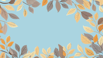 Vector foliage pattern frame