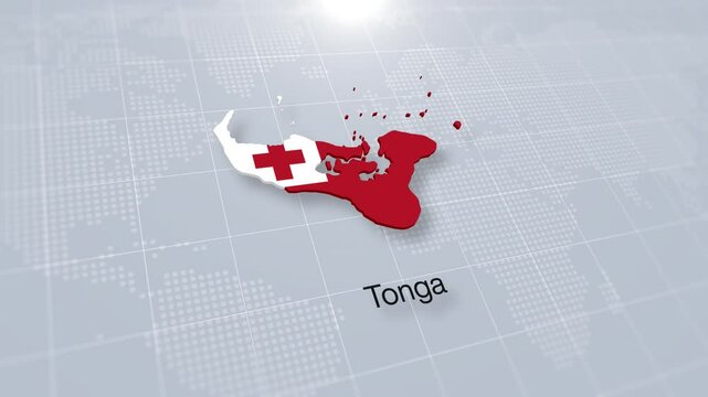 Tonga map presentation displayed on a modern clean white background